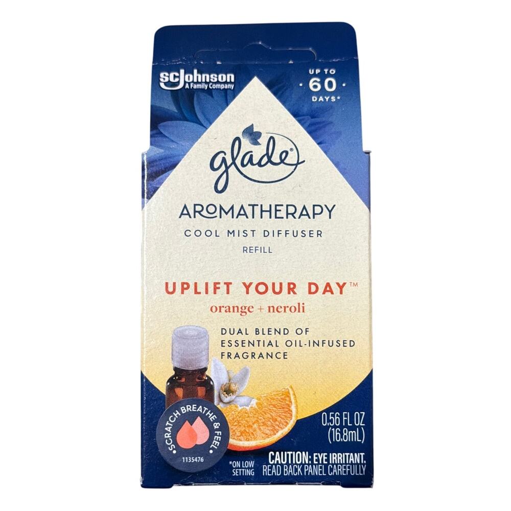 Glade Aromatherapy Cool Mist Diffuser Refill - Uplift Your Day - Orange + Neroli